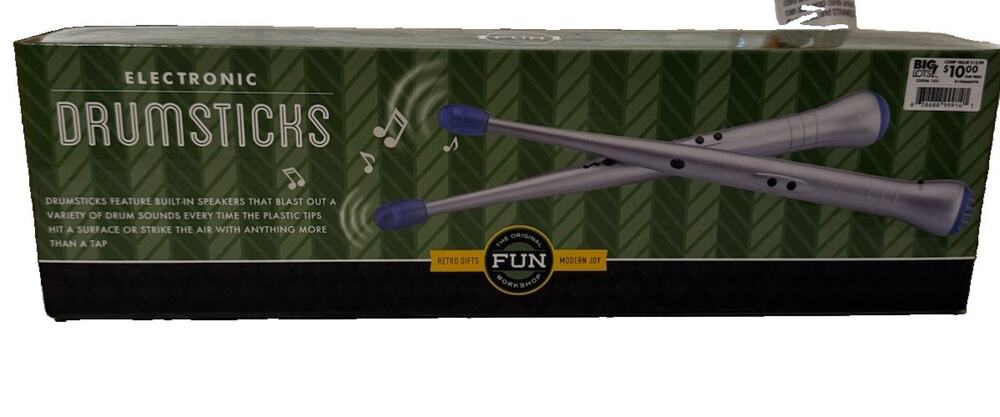 Fun Workshop Electronic Drumsticks Air Drums Built-In Speakers Sounds Musical